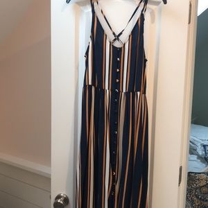 Roxy Navy Orange White dress